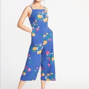 Super Popular Blue Floral Jumpsuit